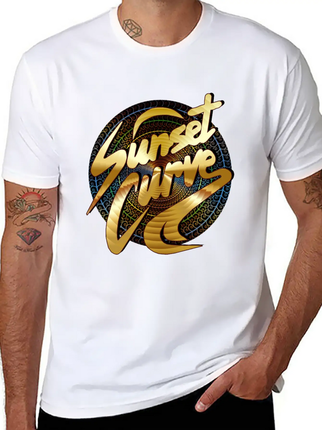 Sunset Curve, Sunset ,Curve, Sunset Curve Sunset Lightweight Cotton T-Shirt – Daily Comfort Graphic Shirt