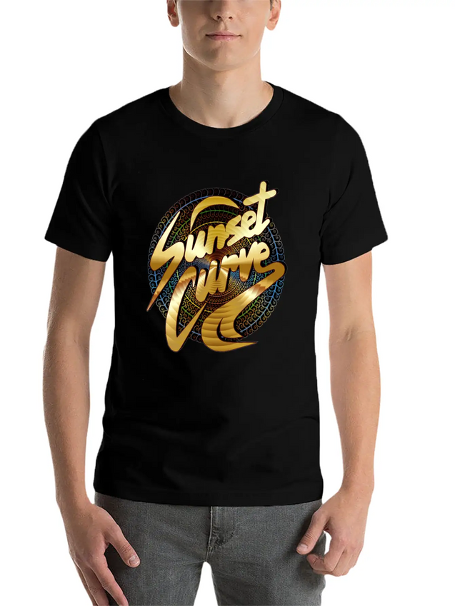 Sunset Curve, Sunset ,Curve, Sunset Curve Sunset Lightweight Cotton T-Shirt – Daily Comfort Graphic Shirt