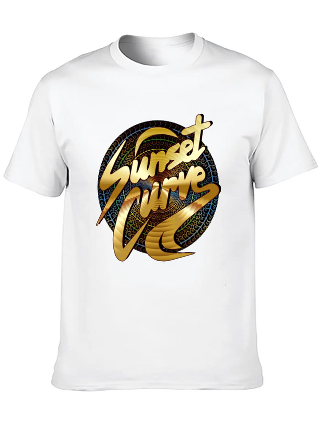 Sunset Curve, Sunset ,Curve, Sunset Curve Sunset Lightweight Cotton T-Shirt – Daily Comfort Graphic Shirt