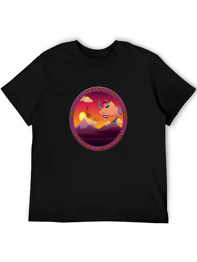Sunset Inspiration Lightweight Cotton T-Shirt – Daily Comfort Graphic Shirt