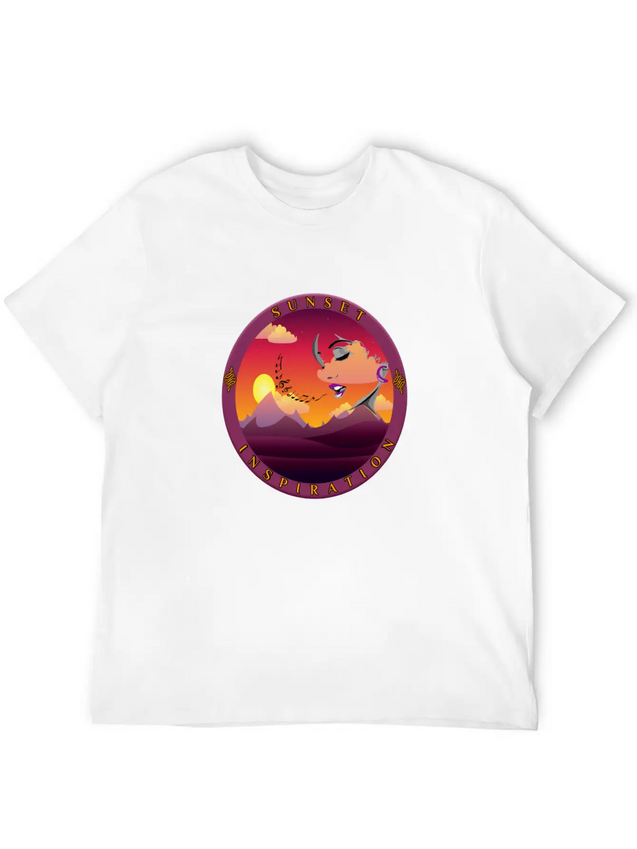 Sunset Inspiration Lightweight Cotton T-Shirt – Daily Comfort Graphic Shirt