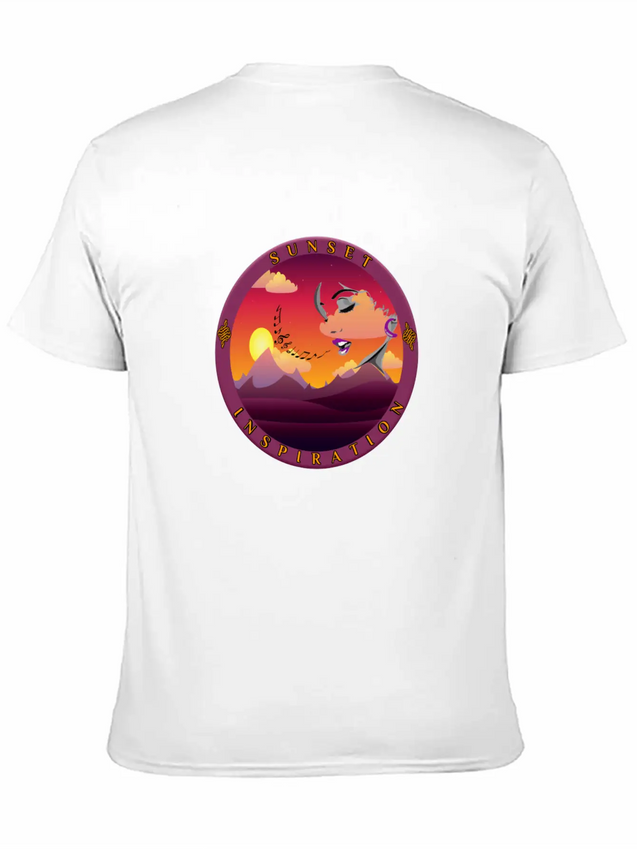 Sunset Inspiration Lightweight Cotton T-Shirt – Daily Comfort Graphic Shirt