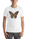 Sunset Mosaic Monarch Pebble Butterfly Lightweight Cotton T-Shirt – Daily Comfort Graphic Shirt