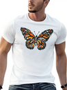 Sunset Mosaic Monarch Pebble Butterfly Lightweight Cotton T-Shirt – Daily Comfort Graphic Shirt
