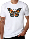 Sunset Mosaic Monarch Pebble Butterfly Lightweight Cotton T-Shirt – Daily Comfort Graphic Shirt