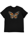 Sunset Mosaic Monarch Pebble Butterfly Lightweight Cotton T-Shirt – Daily Comfort Graphic Shirt