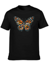 Sunset Mosaic Monarch Pebble Butterfly Lightweight Cotton T-Shirt – Daily Comfort Graphic Shirt