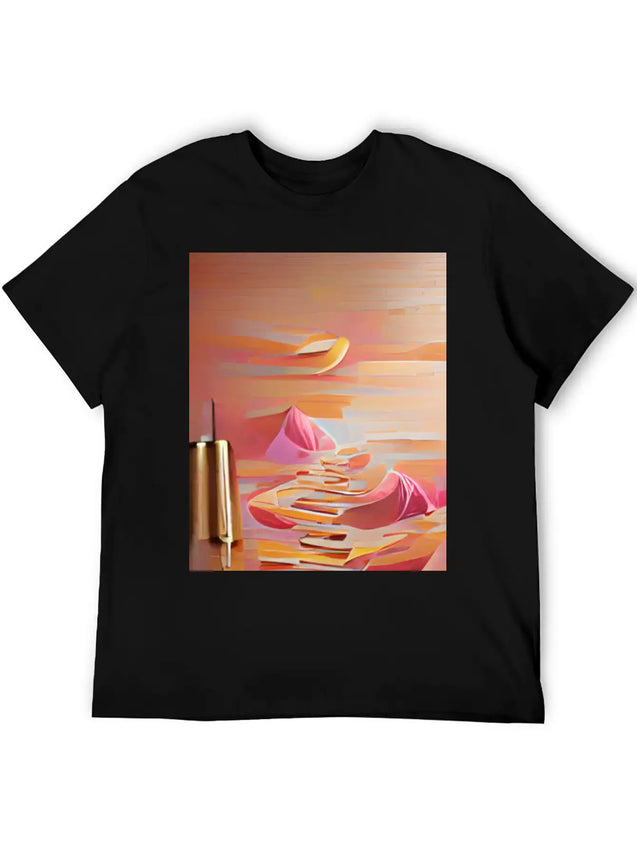 Sunset Sand Dunes Lightweight Cotton T-Shirt – Daily Comfort Graphic Shirt