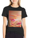 Sunset Sand Dunes Lightweight Cotton T-Shirt – Daily Comfort Graphic Shirt