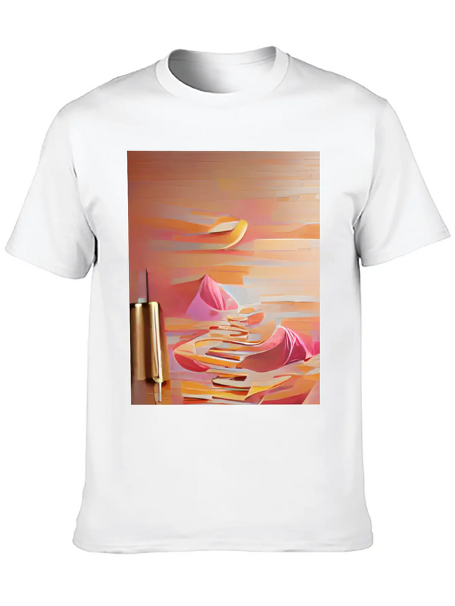 Sunset Sand Dunes Lightweight Cotton T-Shirt – Daily Comfort Graphic Shirt