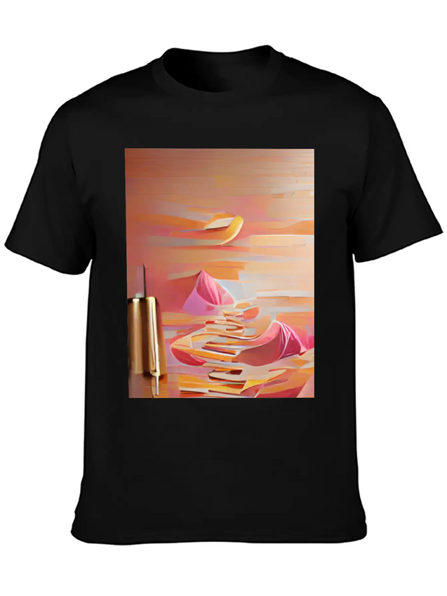 Sunset Sand Dunes Lightweight Cotton T-Shirt – Daily Comfort Graphic Shirt