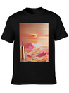 Sunset Sand Dunes Lightweight Cotton T-Shirt – Daily Comfort Graphic Shirt