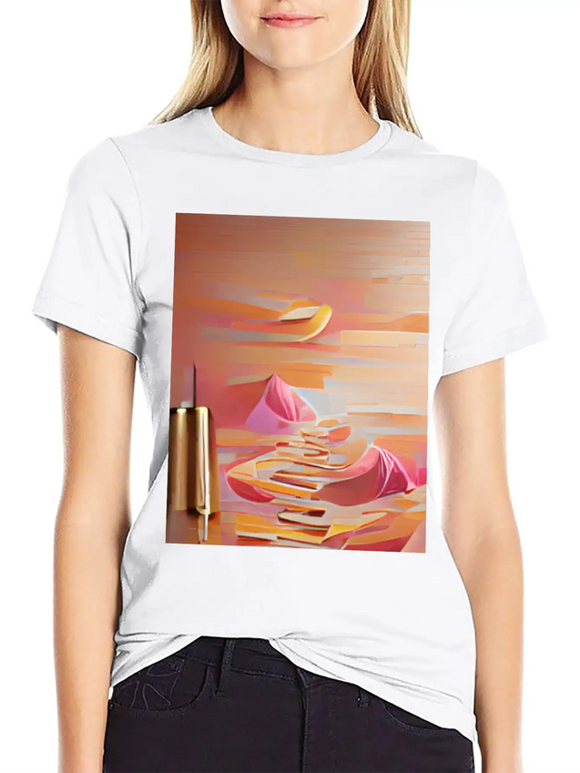 Sunset Sand Dunes Lightweight Cotton T-Shirt – Daily Comfort Graphic Shirt