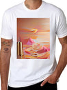 Sunset Sand Dunes Lightweight Cotton T-Shirt – Daily Comfort Graphic Shirt