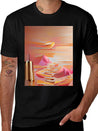 Sunset Sand Dunes Lightweight Cotton T-Shirt – Daily Comfort Graphic Shirt