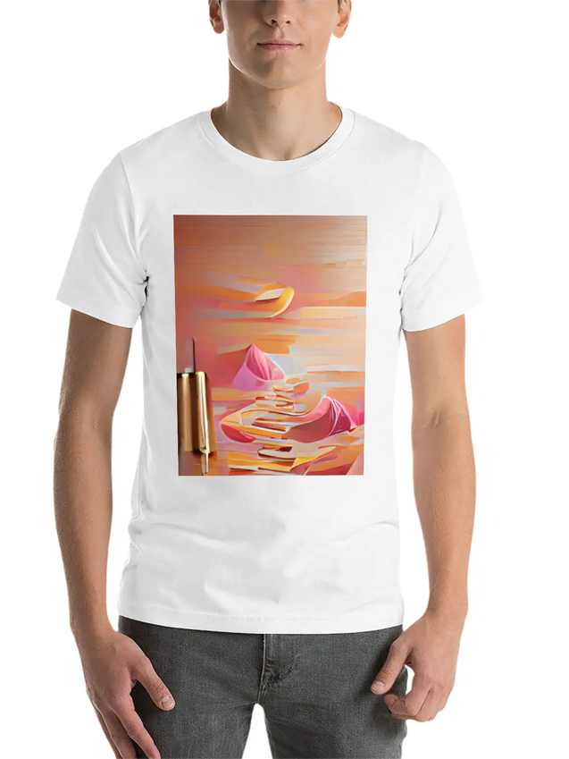 Sunset Sand Dunes Lightweight Cotton T-Shirt – Daily Comfort Graphic Shirt