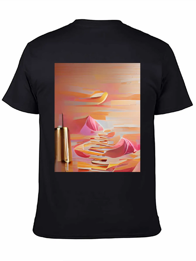 Sunset Sand Dunes Lightweight Cotton T-Shirt – Daily Comfort Graphic Shirt