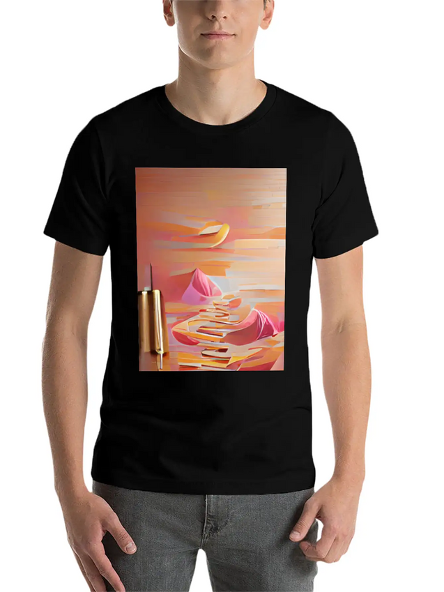 Sunset Sand Dunes Lightweight Cotton T-Shirt – Daily Comfort Graphic Shirt