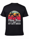 Sunshine-State PALM TREES AND KEY-WEST BREEZE Lightweight Cotton T-Shirt – Daily Comfort Graphic Shirt