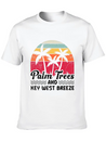 Sunshine-State PALM TREES AND KEY-WEST BREEZE Lightweight Cotton T-Shirt – Daily Comfort Graphic Shirt