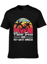 Sunshine-State PALM TREES AND KEY-WEST BREEZE Lightweight Cotton T-Shirt – Daily Comfort Graphic Shirt