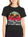 Sunshine-State PALM TREES AND KEY-WEST BREEZE Lightweight Cotton T-Shirt – Daily Comfort Graphic Shirt
