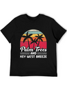 Sunshine-State PALM TREES AND KEY-WEST BREEZE Lightweight Cotton T-Shirt – Daily Comfort Graphic Shirt