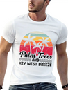 Sunshine-State PALM TREES AND KEY-WEST BREEZE Lightweight Cotton T-Shirt – Daily Comfort Graphic Shirt