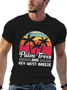 Sunshine-State PALM TREES AND KEY-WEST BREEZE Lightweight Cotton T-Shirt – Daily Comfort Graphic Shirt