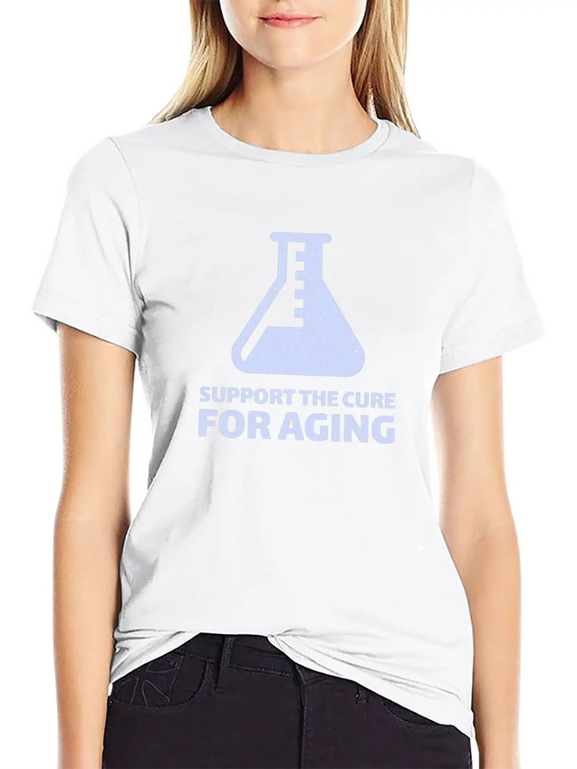 Support The Cure For Aging Lightweight Cotton T-Shirt – Daily Comfort Graphic Shirt