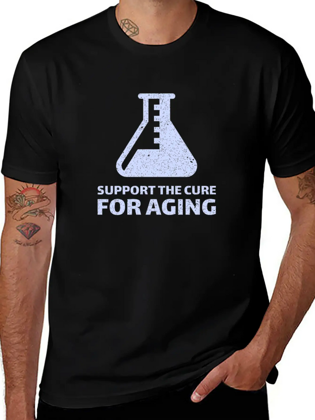 Support The Cure For Aging Lightweight Cotton T-Shirt – Daily Comfort Graphic Shirt