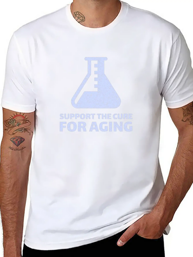 Support The Cure For Aging Lightweight Cotton T-Shirt – Daily Comfort Graphic Shirt