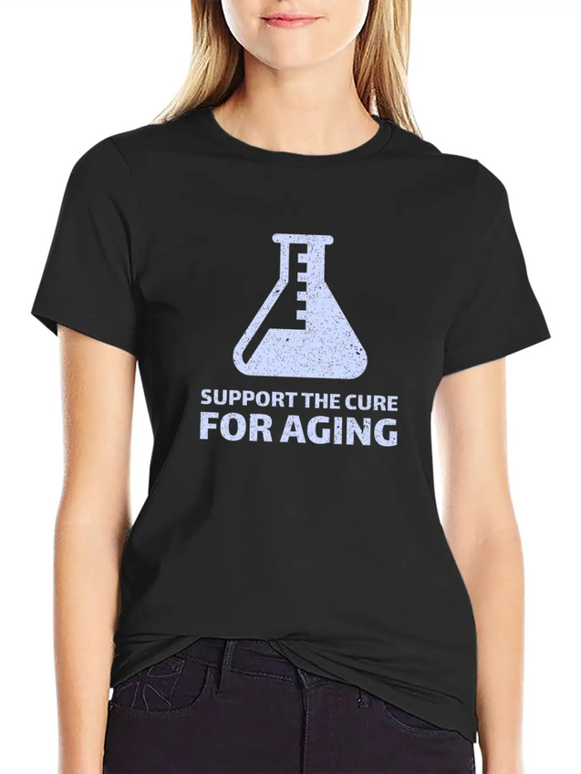 Support The Cure For Aging Lightweight Cotton T-Shirt – Daily Comfort Graphic Shirt