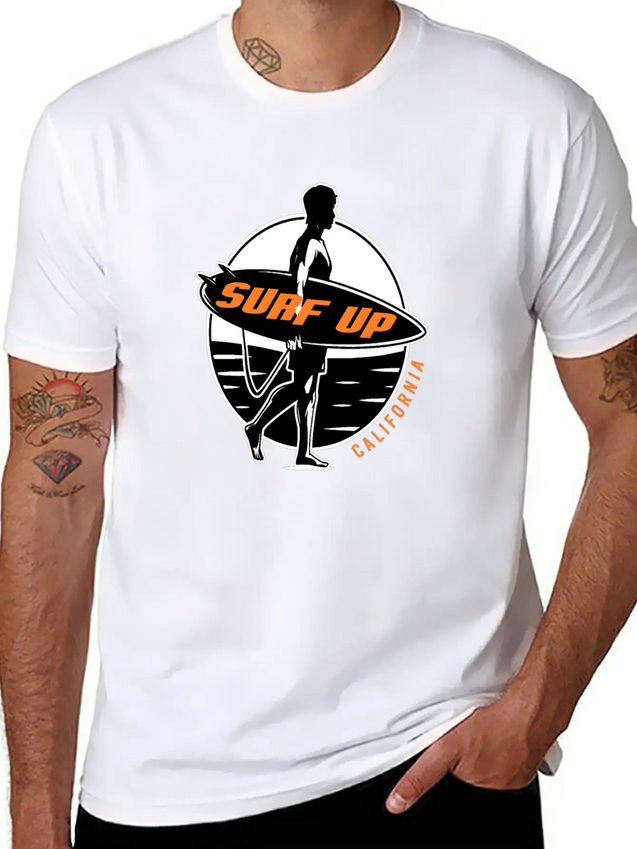 Surf Up Lightweight Cotton T-Shirt – Daily Comfort Graphic Shirt