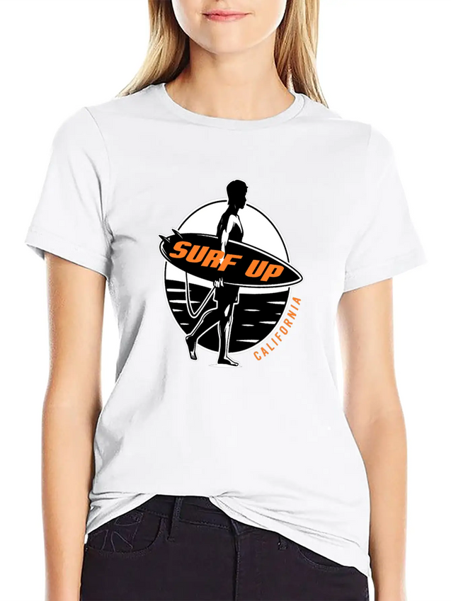 Surf Up Lightweight Cotton T-Shirt – Daily Comfort Graphic Shirt
