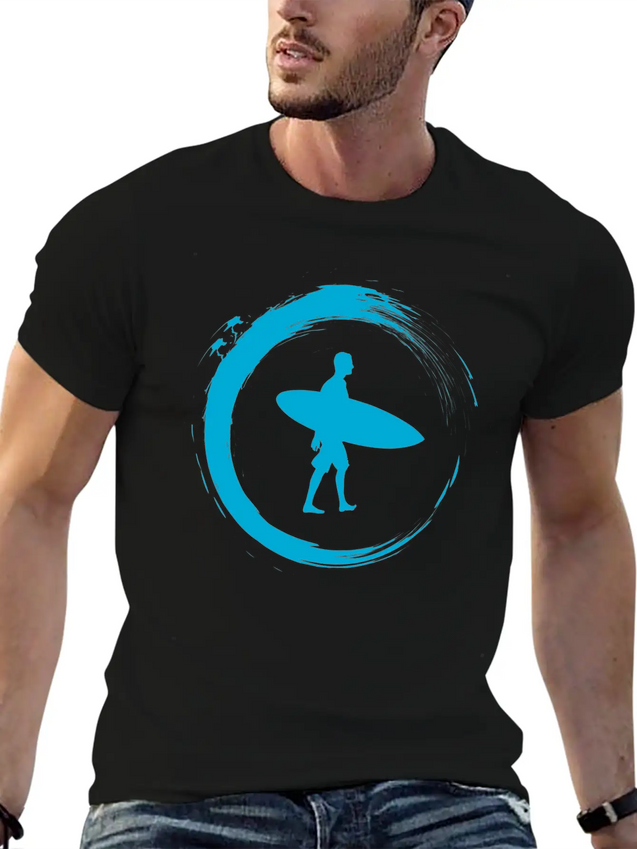 Surfing Lightweight Cotton T-Shirt – Daily Comfort Graphic Shirt