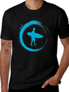 Surfing Lightweight Cotton T-Shirt – Daily Comfort Graphic Shirt