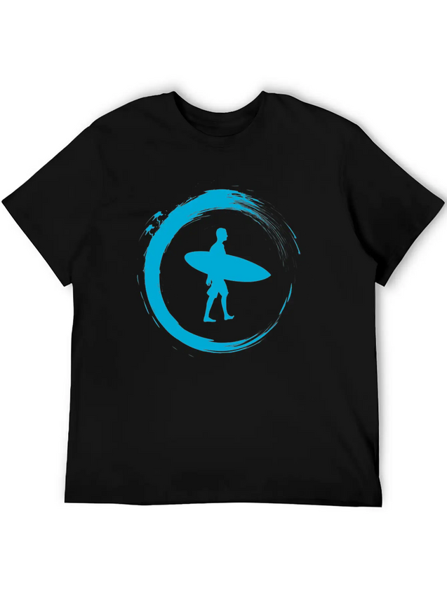 Surfing Lightweight Cotton T-Shirt – Daily Comfort Graphic Shirt