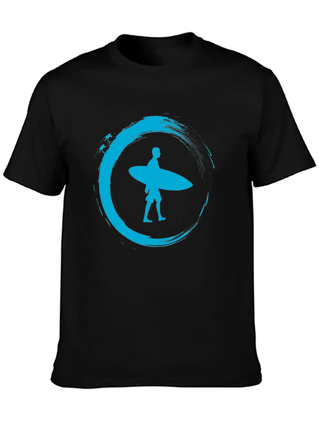 Surfing Lightweight Cotton T-Shirt – Daily Comfort Graphic Shirt