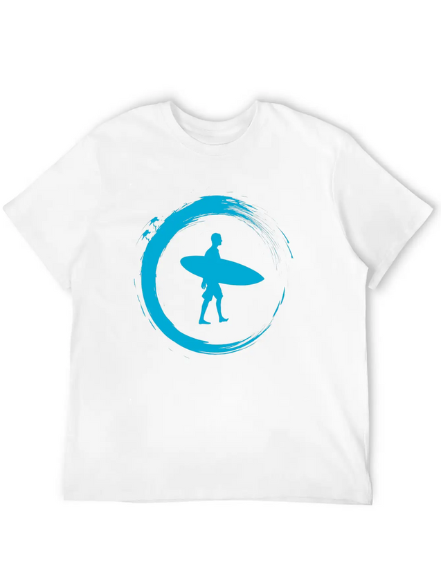 Surfing Lightweight Cotton T-Shirt – Daily Comfort Graphic Shirt