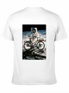 T-Shirt This Way It's Easy, Ride Bike On The Moon Lightweight Cotton T-Shirt – Daily Comfort Graphic Shirt