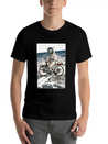 T-Shirt This Way It's Easy, Ride Bike On The Moon Lightweight Cotton T-Shirt – Daily Comfort Graphic Shirt
