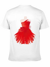 Tailor Bust With A Red Dress Made Of Brushstrokes Lightweight Cotton T-Shirt – Daily Comfort Graphic Shirt