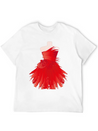 Tailor Bust With A Red Dress Made Of Brushstrokes Lightweight Cotton T-Shirt – Daily Comfort Graphic Shirt