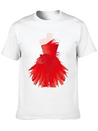 Tailor Bust With A Red Dress Made Of Brushstrokes Lightweight Cotton T-Shirt – Daily Comfort Graphic Shirt
