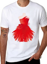 Tailor Bust With A Red Dress Made Of Brushstrokes Lightweight Cotton T-Shirt – Daily Comfort Graphic Shirt