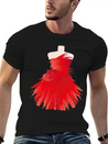 Tailor Bust With A Red Dress Made Of Brushstrokes Lightweight Cotton T-Shirt – Daily Comfort Graphic Shirt