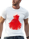 Tailor Bust With A Red Dress Made Of Brushstrokes Lightweight Cotton T-Shirt – Daily Comfort Graphic Shirt