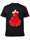 Tailor Bust With A Red Dress Made Of Brushstrokes Lightweight Cotton T-Shirt – Daily Comfort Graphic Shirt