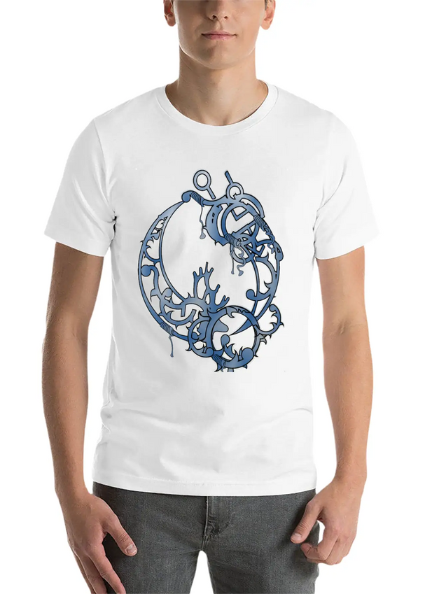 Tattoed Roots Blue Lightweight Cotton T-Shirt – Daily Comfort Graphic Shirt